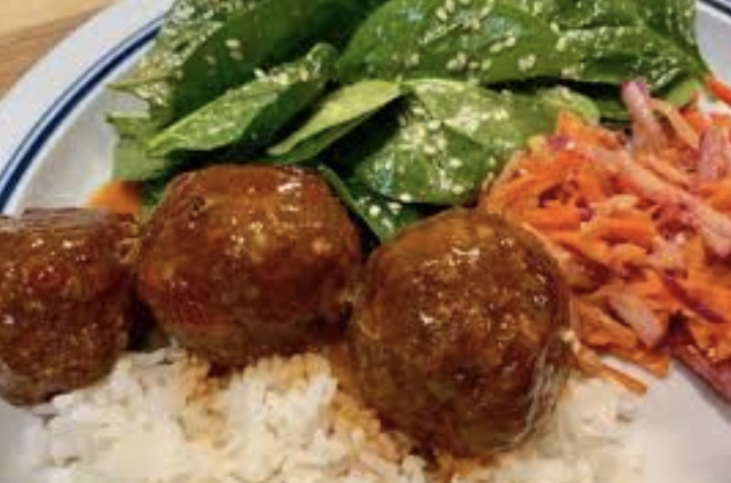 Korean bbq flavoured vegan meatballs make a great entree or appetizer.